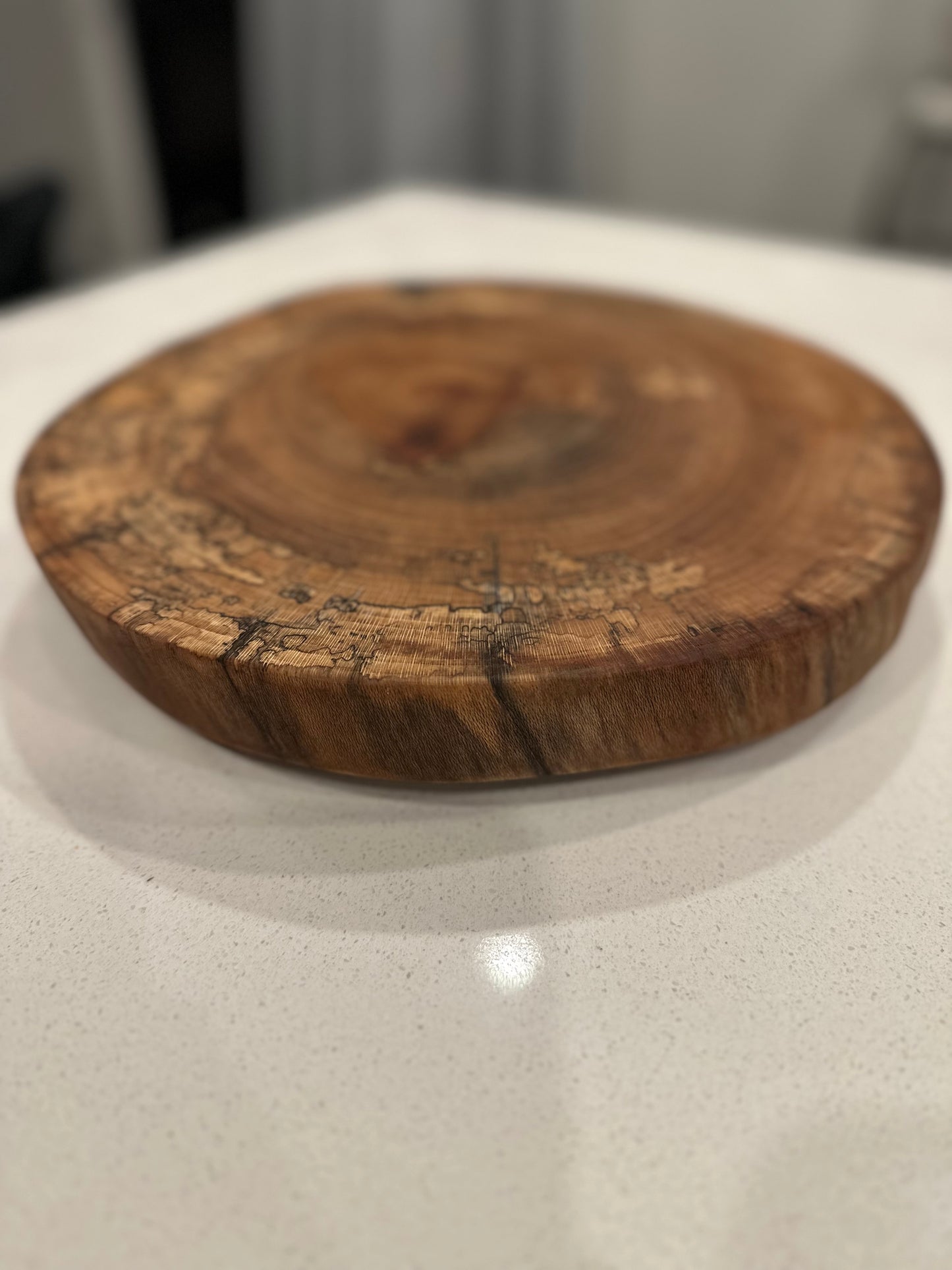 Round Spalted Sycamore Lazy Susan
