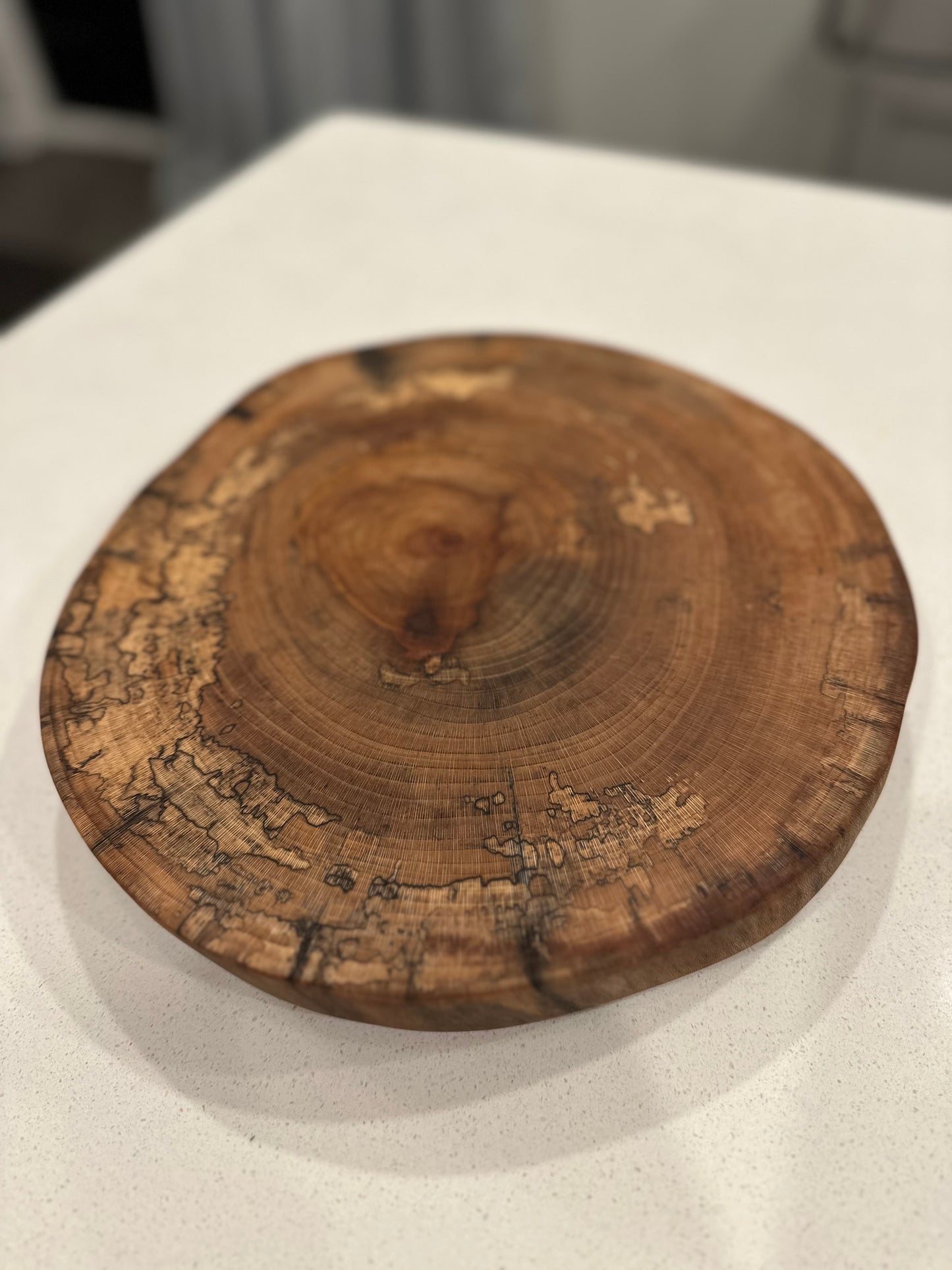 Round Spalted Sycamore Lazy Susan