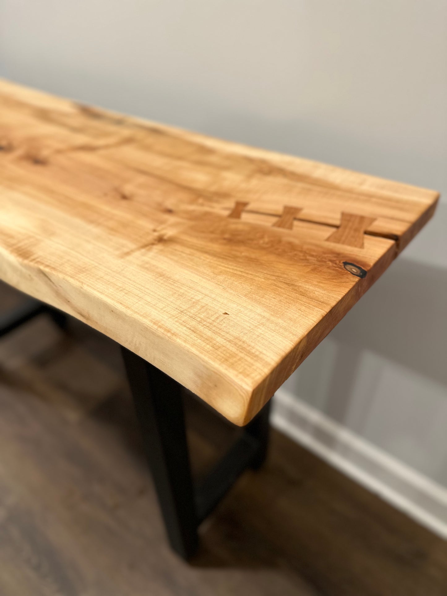 Maple Live Edge Entry Table