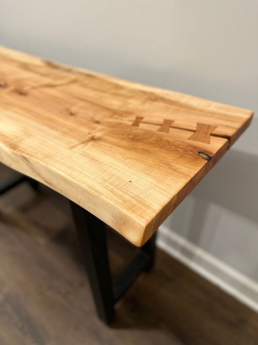 Maple Live Edge Entry Table