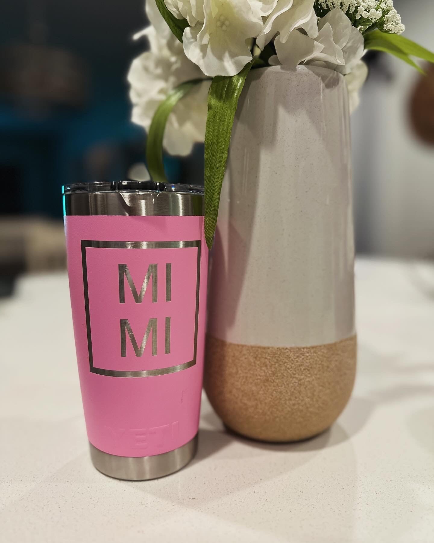 Laser Engraved 20oz Yeti Tumbler - Mama/ Mimi / Gigi