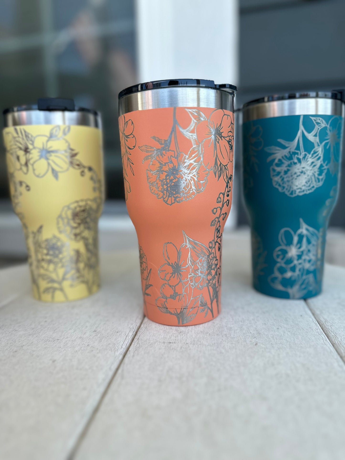 Rtic 20oz Tumbler- Floral Wrap Laser Engraved