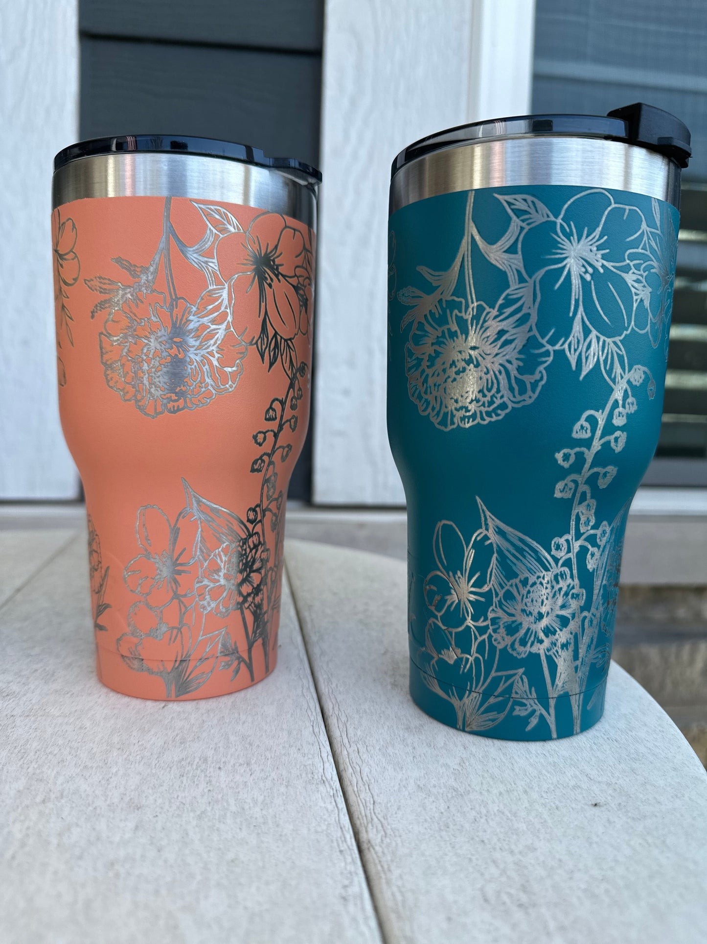 Rtic 20oz Tumbler- Floral Wrap Laser Engraved