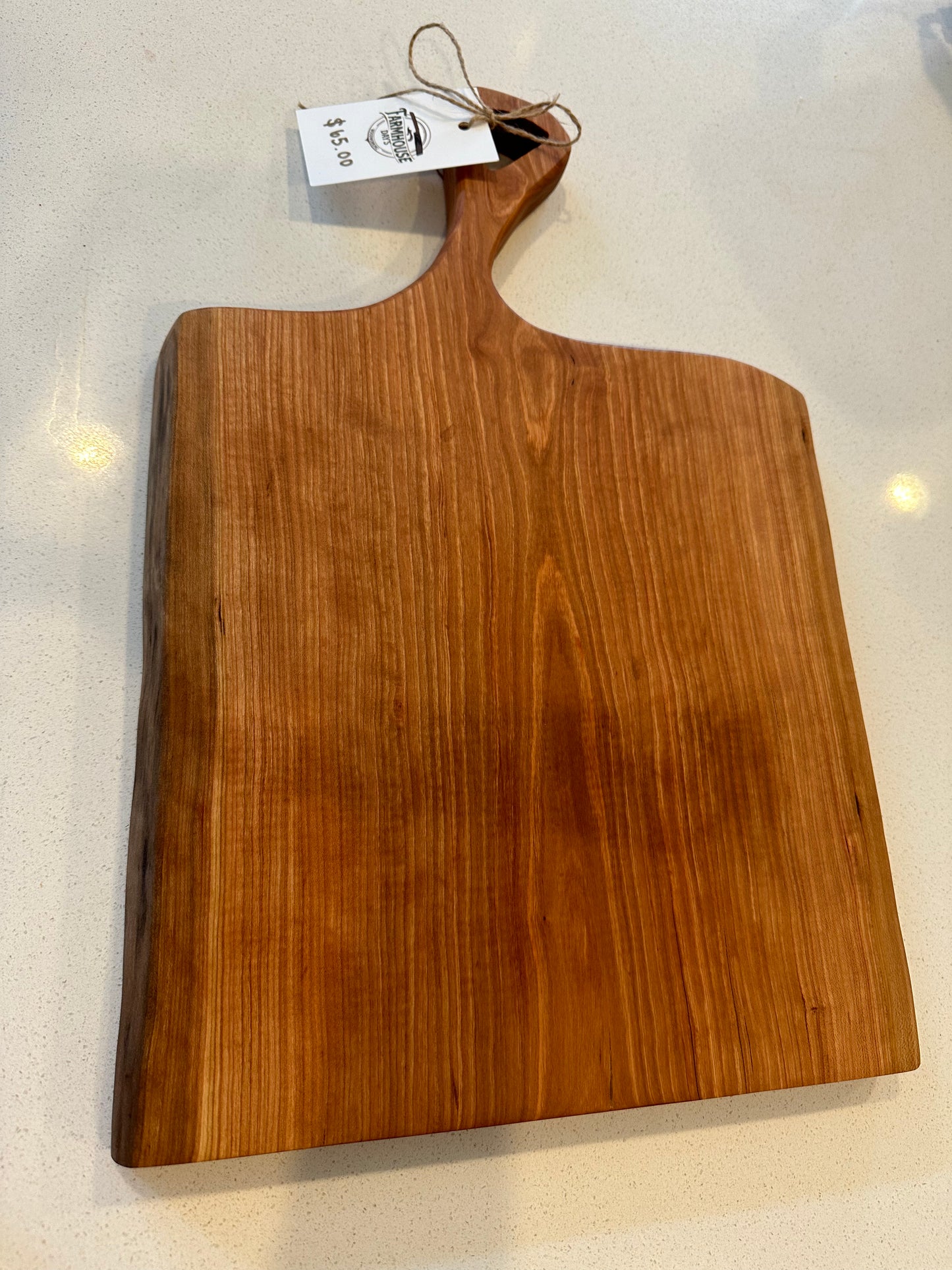 Live Edge Cherry Paddle Charcuterie Board