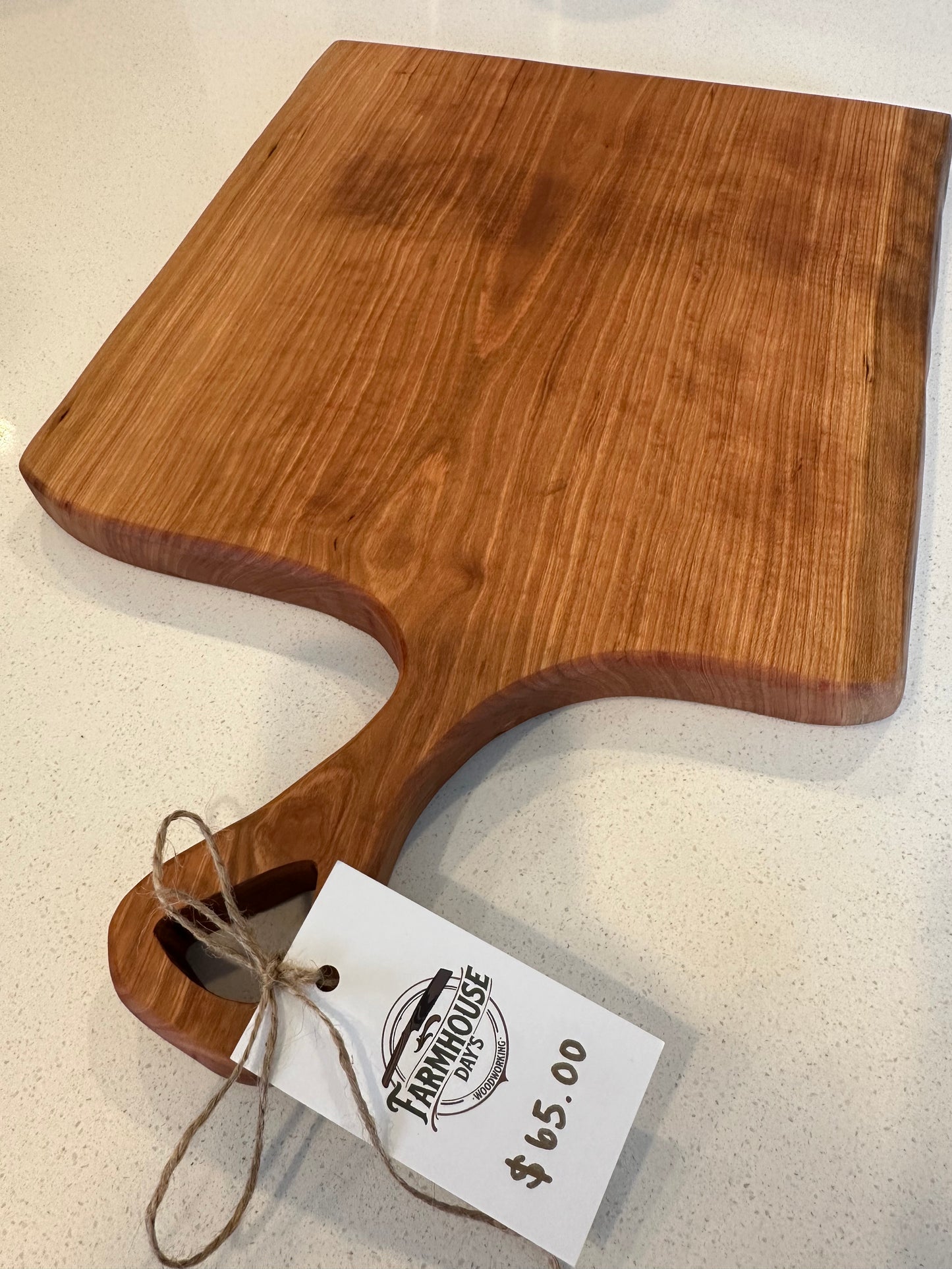 Live Edge Cherry Paddle Charcuterie Board