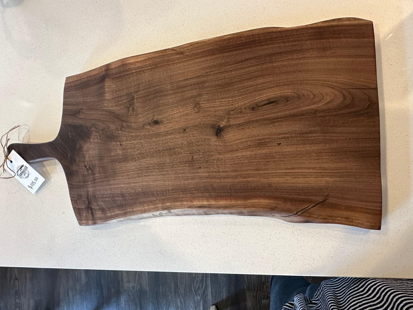 Live Edge Walnut Paddle Charcuterie Board