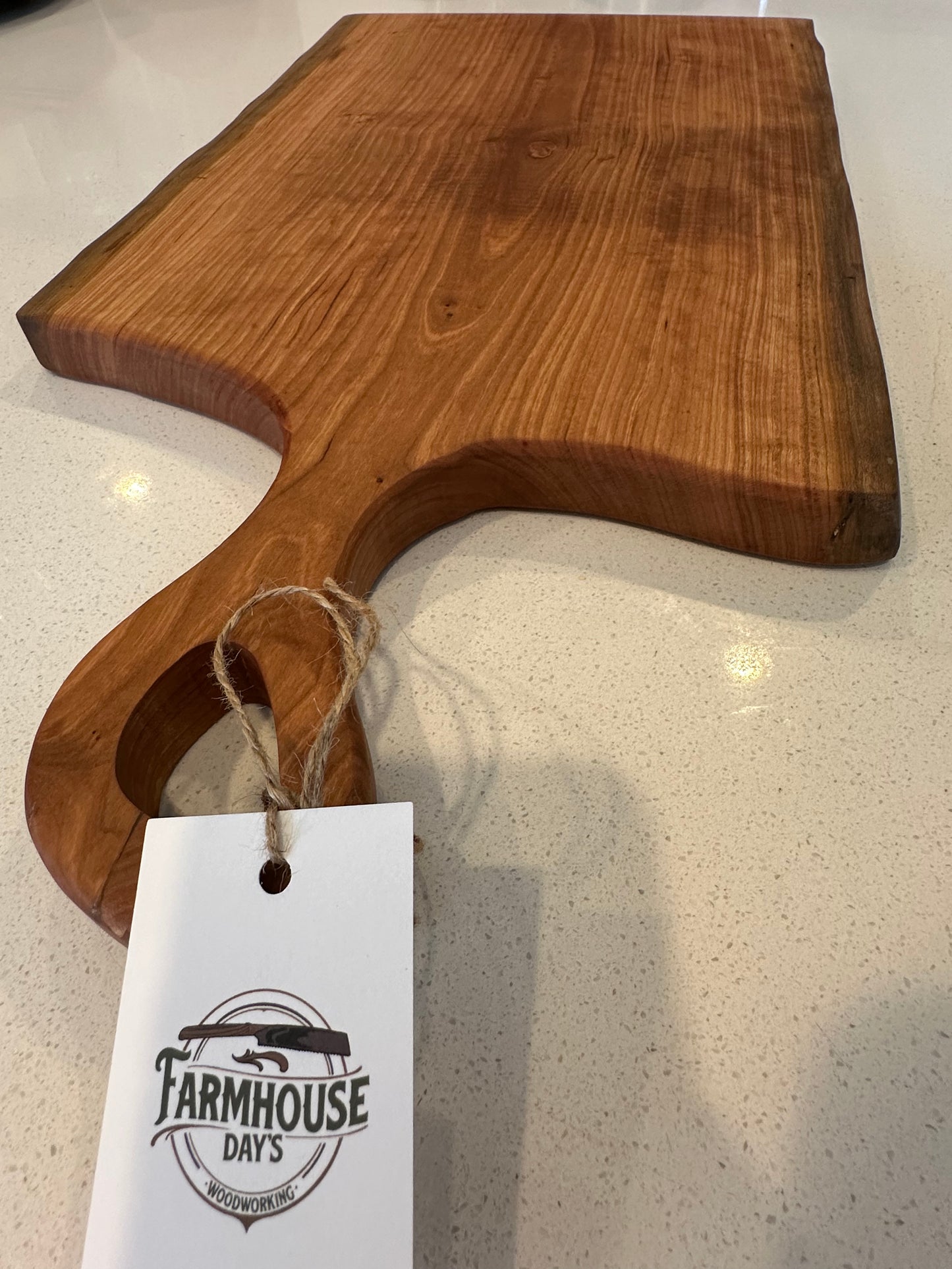 Live Edge Cherry Paddle Charcuterie Board