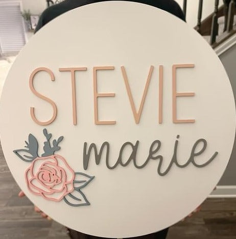 28" Round Nursery Sign